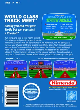 World Class Track Meet (USA) box cover back
